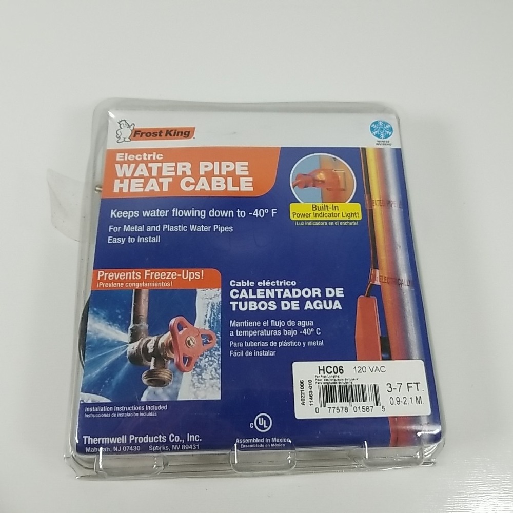 Frost King Electric Water Pipe Heat Cable (3-7 ft./0.9-2.1 M) HC06